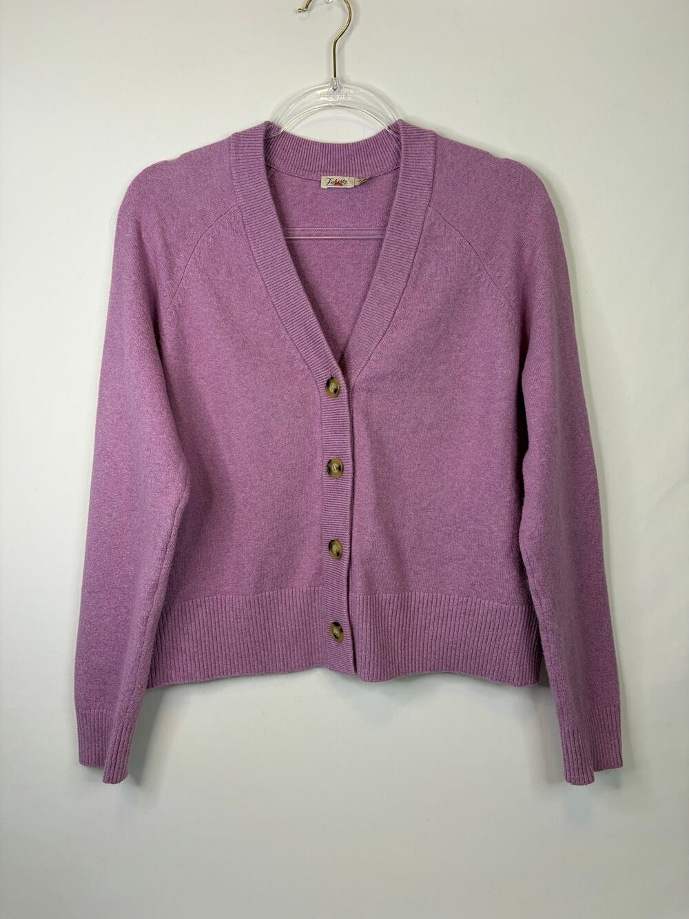 Faherty Jackson Cardigan V-neck Button Front Light Purple Size XS Knit
